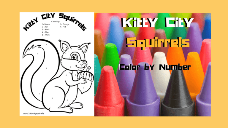 Kitty City Squirrels Color by Number
