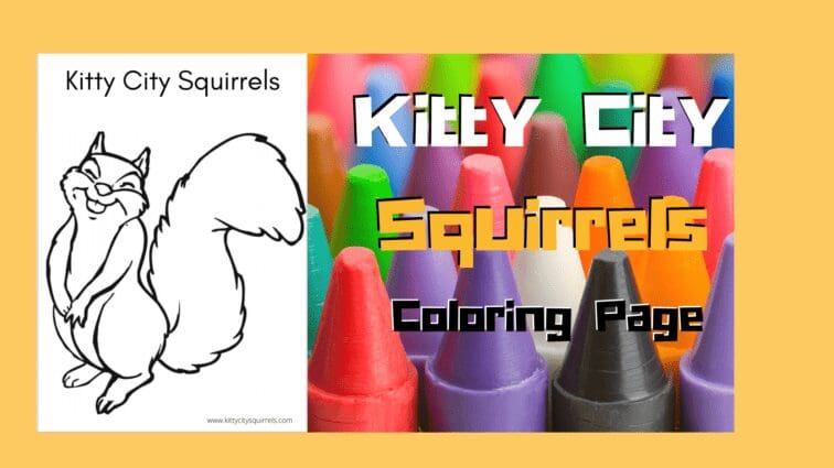 squirrel coloring page-laughing squirrel