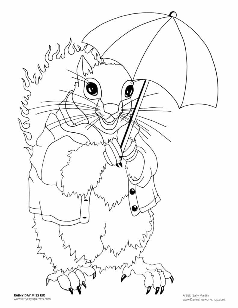  Squirrel Coloring Pages - Miss Rio's Rainy Day