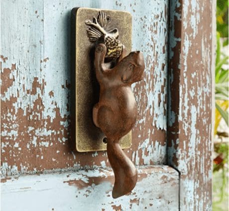 squirrel themed gifts - squirrel door knocker