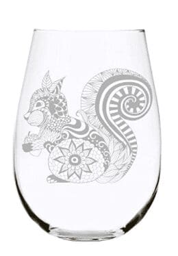 squirrel themed gifts - wine glass