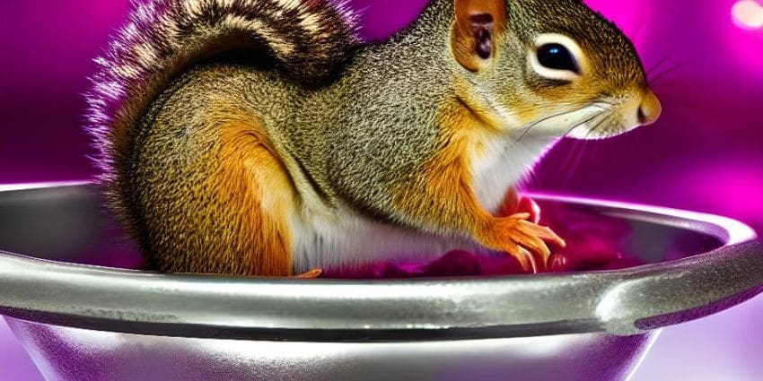 how to bathe a baby squirrel - one squirrel bathing