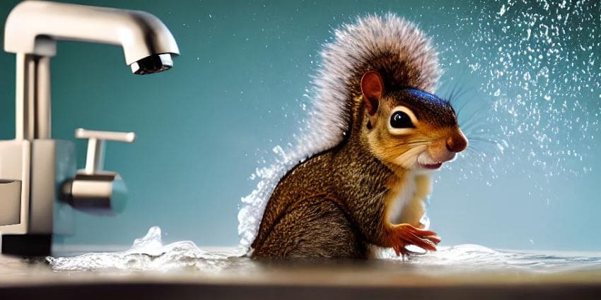 how to bathe a baby squirrel