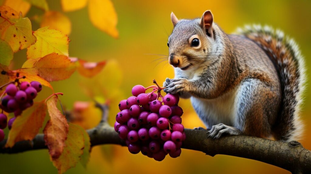 do squirrels eat blackberries