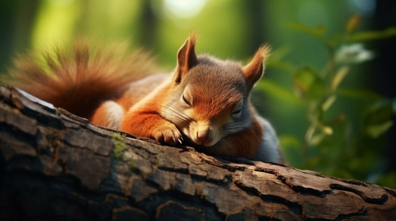 do squirrels sleep with their eyes open
