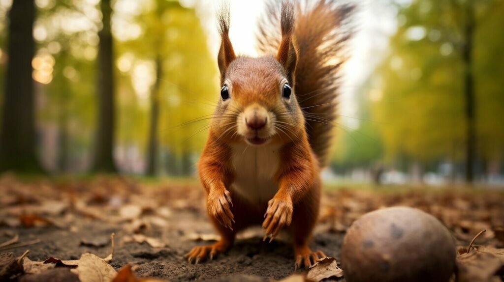 squirrel holding a nut