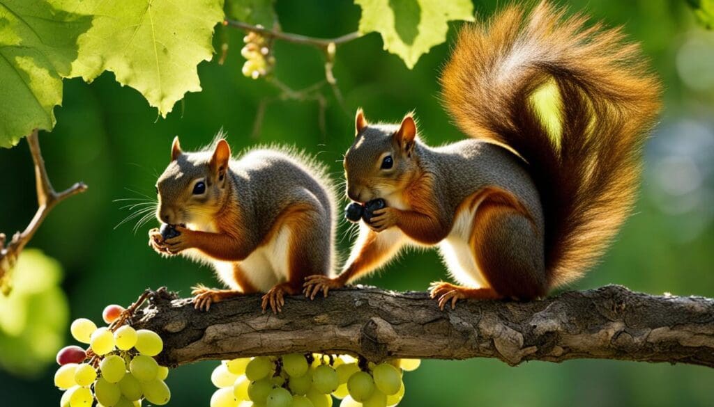 Squirrels and Grapes