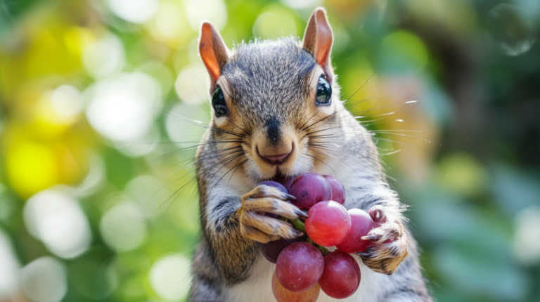 Do Squirrels Eat Grapes? Diet Facts Unveiled.